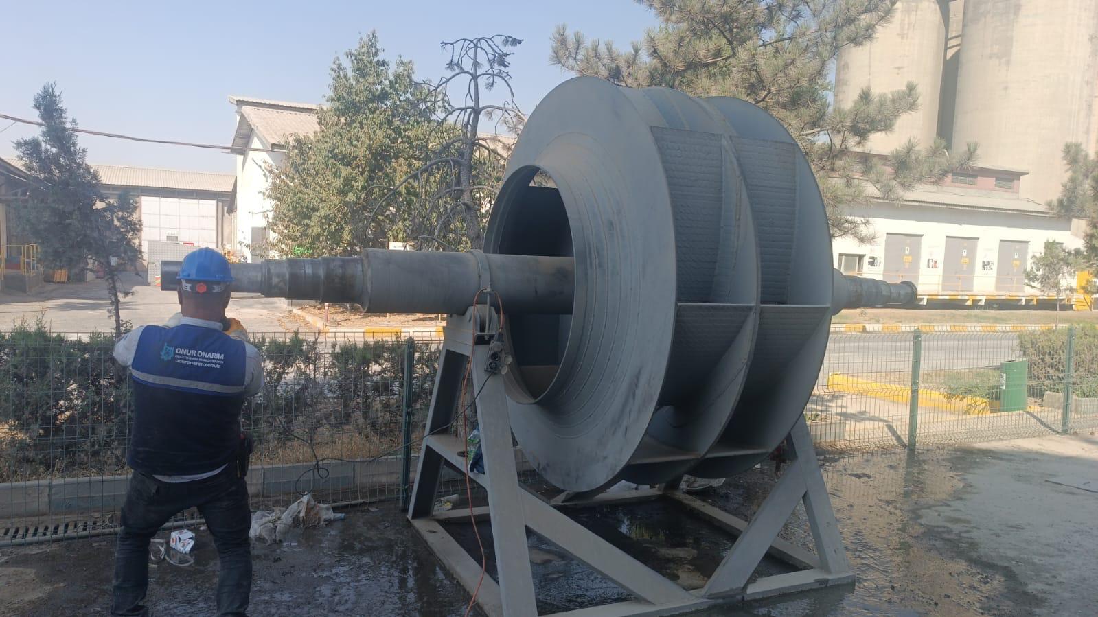 Çimento fabrikasında endüstriyel fan bakım ve revizyon çalışması – planlı duruş saha uygulaması